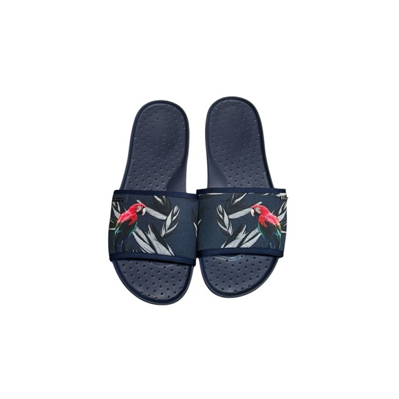 Ted Baker Other - Ted Baker Men's Sauldi Slide Dark Blue Tropical‎ Summer Parrot Size 42 (9 US)